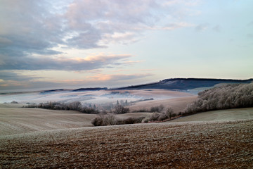 South moravia winter view, Czech.