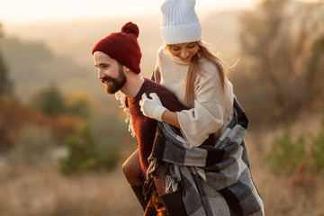 Man holding his best friend on his back