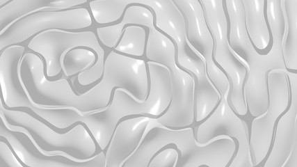 Simple light Quick Silver monochromic 3D abstract background image made of plain crackle patterns with shadow perspectives