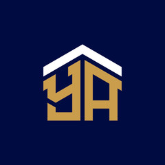 Initial Letters YA House Logo Design