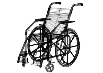 Fototapeta na wymiar Wheelchair blueprint