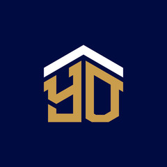 Initial Letters YO House Logo Design