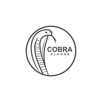 Snake logo design template, animal icon illustration
