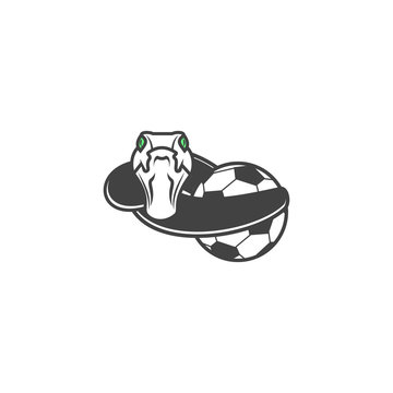 Snake logo design template, animal icon illustration
