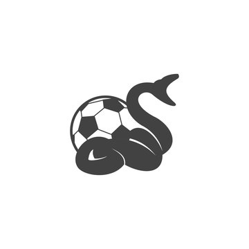 Snake logo design template, animal icon illustration