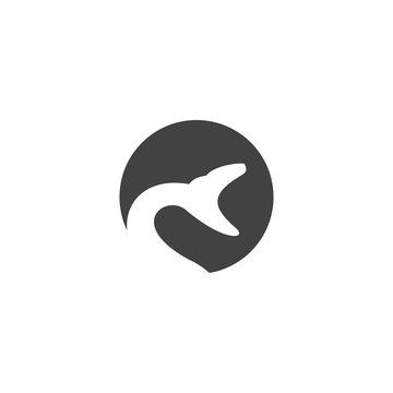 Snake logo design template, animal icon illustration