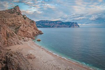 eautiful Vasili beach in Balaklava, Sevastopol, Russia.