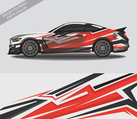 Car wrap decal design vector, custom livery race rally car vehicle sticker and tinting.