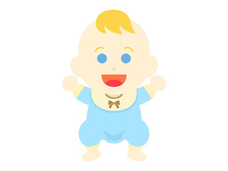 白人の赤ちゃんのイラスト