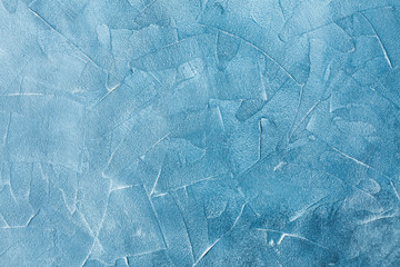 Marble wall surface blue pattern with cracks