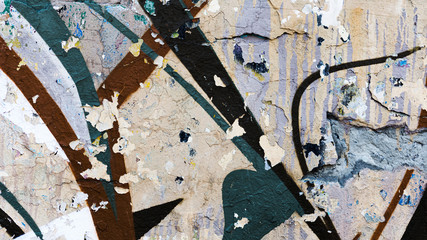 Old grungy graffiti street art background