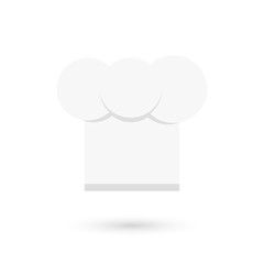 Kitchenware chef's hat flat icon. Vector