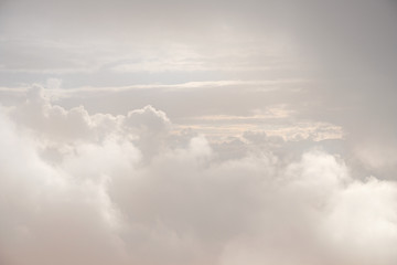 Beautiful view over the clouds from the Lagazuoi Mountains in the Province of Belluno, Italian Alps