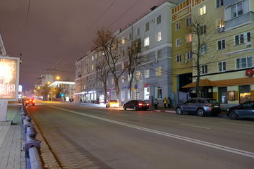 Night street of the big city