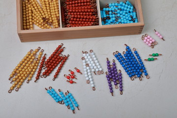 stairs made of colored beads