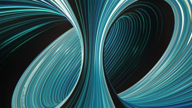 Abstract spinning lines background. 4K motion design.