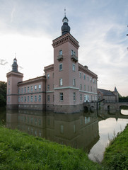 Moated castle with park landscape in the Rhineland