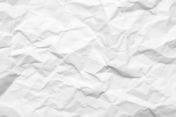 Obraz premium White crumpled paper texture background. Clean white paper. Top view. 
