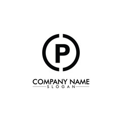 initial, letter P company or business logo design vector