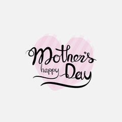 Happy Mother's Day Calligraphy Background.Happy Mother's Day Typographical Design Elements.Flat vector illustration
