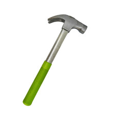 Closeup a new hammer isolated on white background