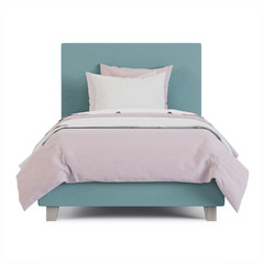 Baby bed on a white background. Clipping path included. 3D rendering.