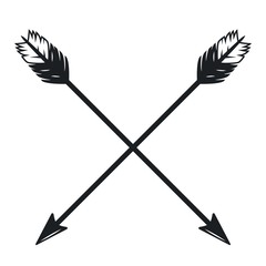 monochrome arrow with plumage nature sport camping