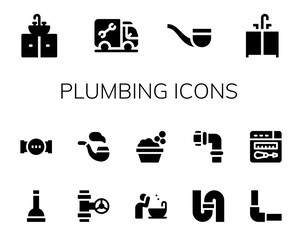plumbing icon set