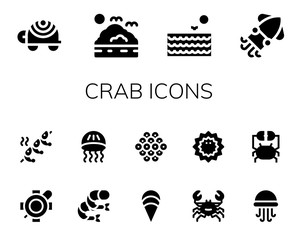crab icon set
