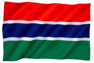 Obraz premium The national flag of the Gambia