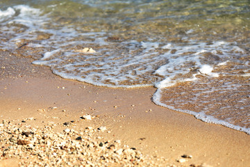 Sea coast in very hot weather