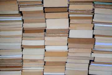 Stack of Used Old Books.