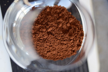 Ground Coffee In Glass