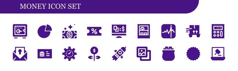money icon set