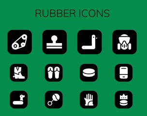 Modern Simple Set of rubber Vector filled Icons