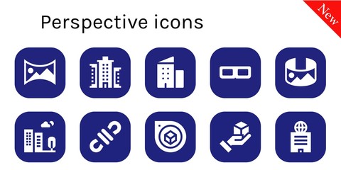 perspective icon set