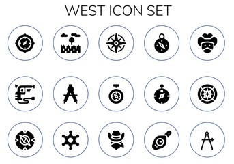 west icon set