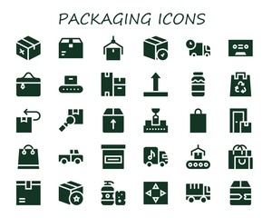 packaging icon set