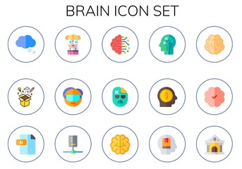 Fototapeta premium brain icon set