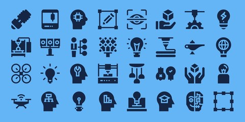 Modern Simple Set of innovation Vector filled Icons