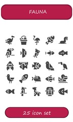 fauna icon set