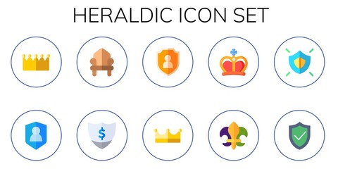 heraldic icon set
