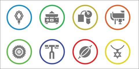 Modern Simple Set of chain Vector filled Icons