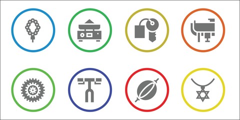 Fototapeta premium Modern Simple Set of chain Vector filled Icons