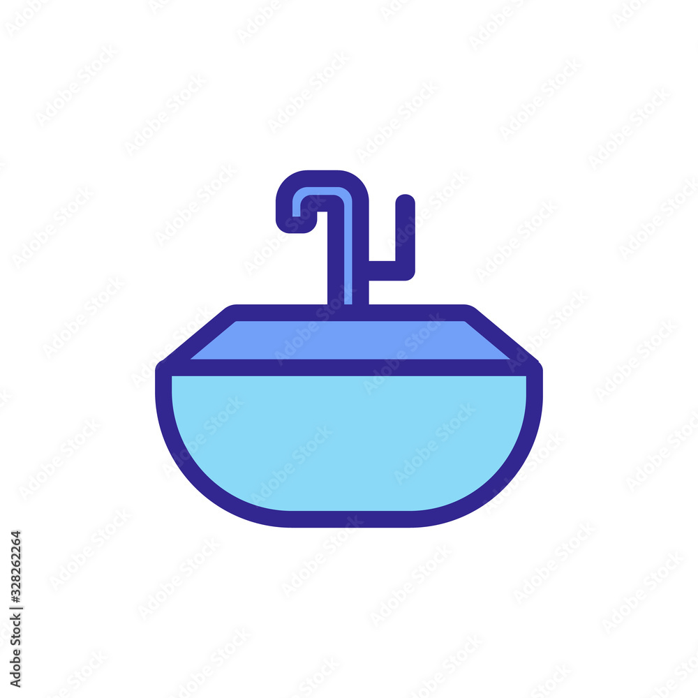Poster sink icon vector. thin line sign. isolated contour symbol illustration
