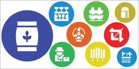 Fototapeta premium rural icon set