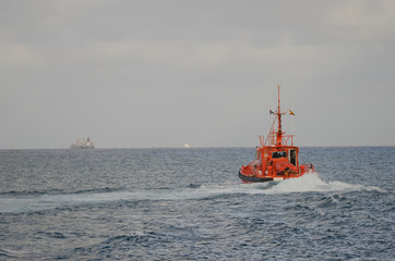 Boat of maritime rescue.