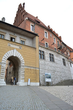 KARKOW, POLAND - JULY 27, 2013: Beautiful architecture of old Krakow in Poland