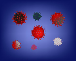 vector illustration of heart, Corona Virus. virus of Corona virus, Corona Virus. 2019-nCoV. the virus that caused epidemic of pneumonia in China. Vector illustration for science and medical use
