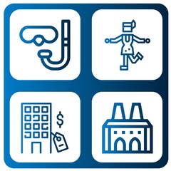 Set of tourism icons